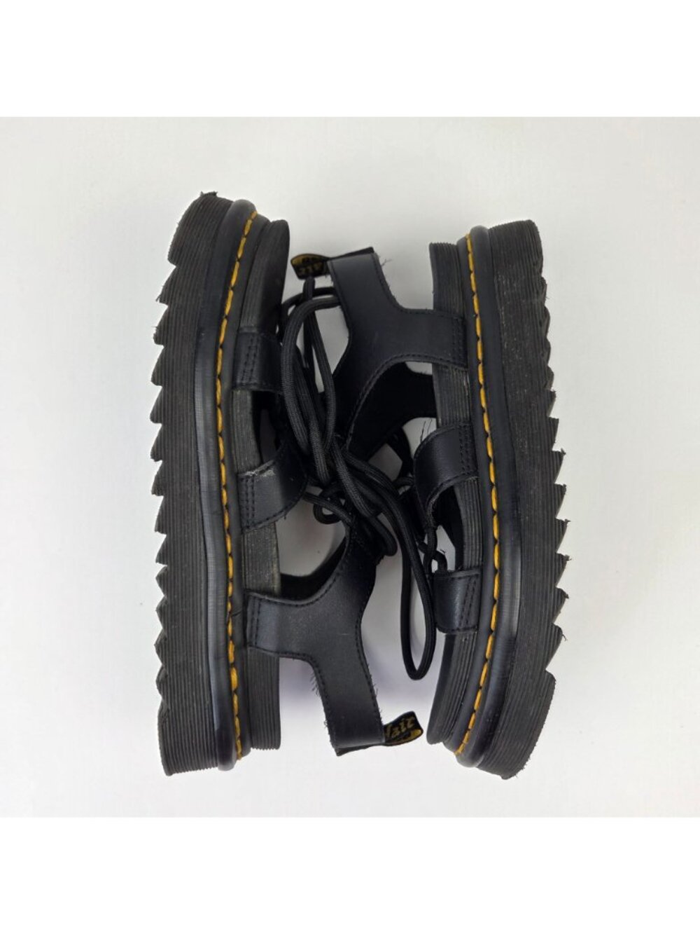 Dr. Martens Nartilla Black Leather Lace Up Gladiator Sandals Size 7.5 - Picture 6 of 11